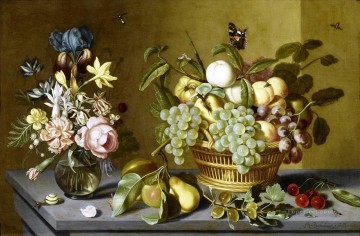 Flores Painting - Cesta de frutas Bosschaert Ambrosius